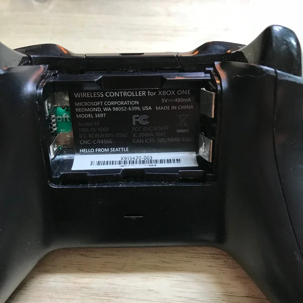 Microsoft Xbox One Wireless Controller Model 1697 Black with 3.5mm Jack